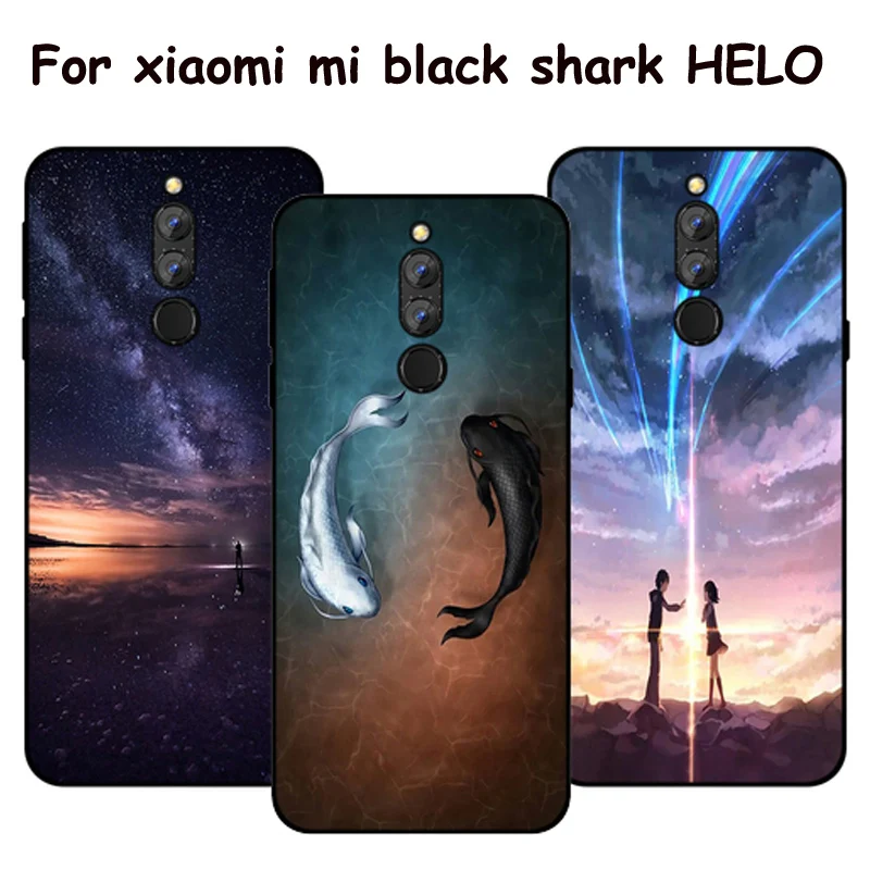 

For xiaomi mi black shark HELO Cases Starry sky Soft Silicone Back Cover For xiaomi mi blackshark HELO phone shell fundas 6.01"