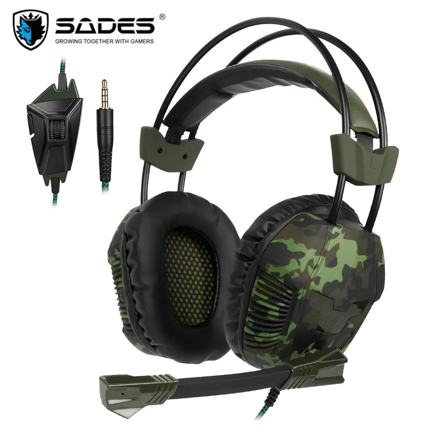 Sades SA921 Plus PS4 игровая гарнитура стерео PC Gamer Игровые наушники с микрофоном для Xiaomi