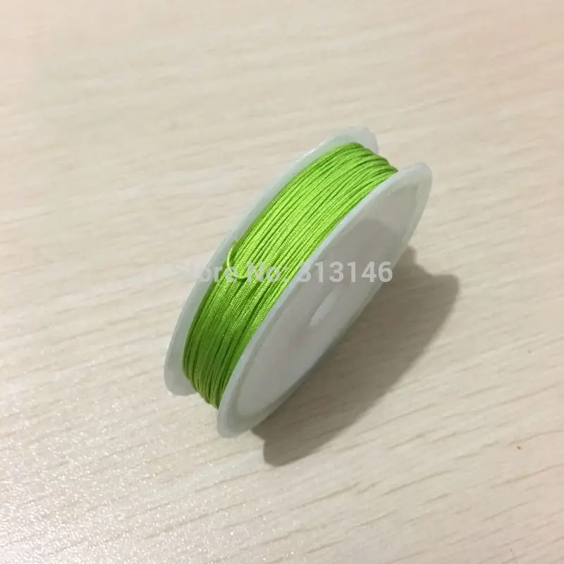 0,4 мм, 10 м/рулон, китайский нейлоновый шнур для бисероплетения, плетеная проволока Kumihimo, сделай сам, для изготовления ювелирных изделий, Шамбала, веревка макраме - Цвет: Light Green