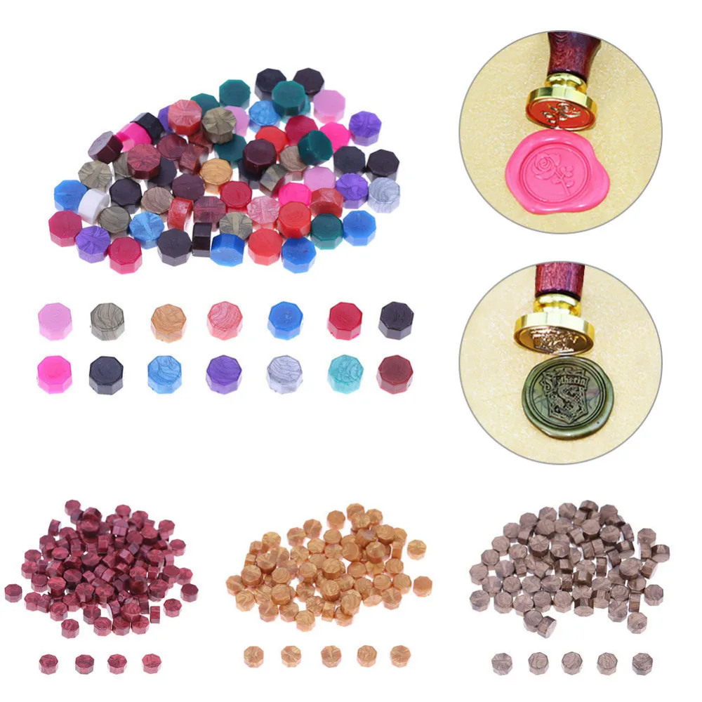 

100pcs/lot Retro Vintage Sealing Wax Tablet Pill Beads Wax Seal Granule for Envelope Wedding Ancient Sealing Wax Christmas Card