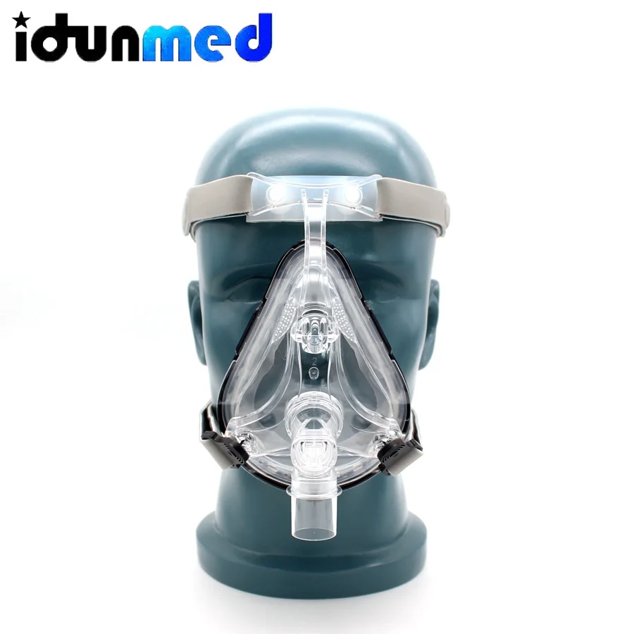 Idunmed CPAP BiPAP маски для лица с двумя регулируемыми ремешками адаптер для сипап apap BPAP машина Анти Храп апноэ сна стоп