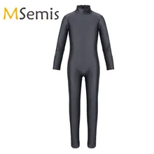 Детский купальник для девочек для гимнастики, с длинными рукавами, на молнии, гимнастический трико для балета и танцев, комбинезон, Одежда для танцев