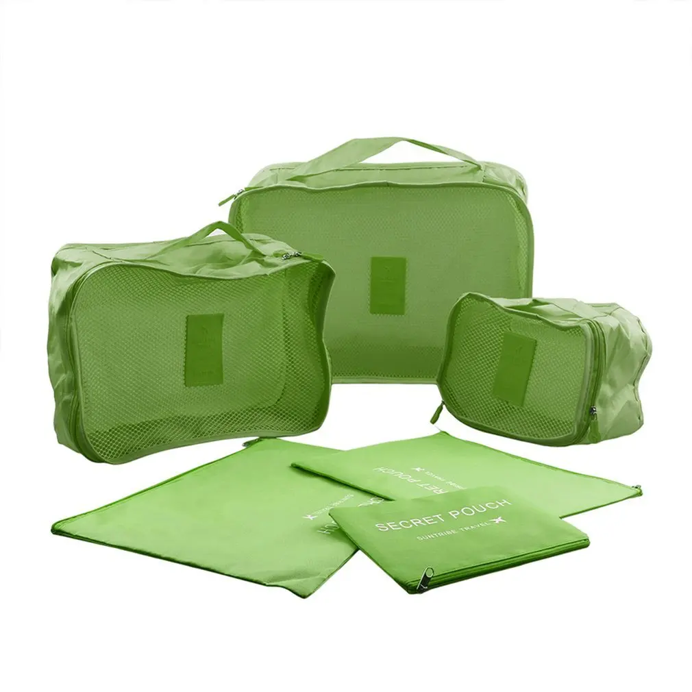 6 шт./компл. портативные сумки для путешествий большой ёмкость для женщин Travel Organizer Bag мужчин дома сумка для хранения багажа унисекс дорожная