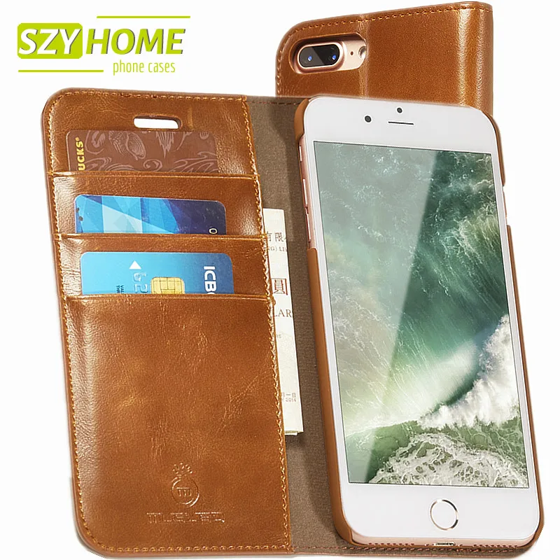 imágenes para SZYHOME Phone Cases For iPhone 5 5s 6 6s 7 Plus Luxury Retro Leather Wallet Flip Card Holder For iPhone 7 Cover Case Capa Coque imágenes para SZYHOME Phone Cases For iPhone 5 5s 6 6s 7 Plus Luxury Retro Leather Wallet Flip Card Holder For iPhone 7 Cover Case Capa Coque