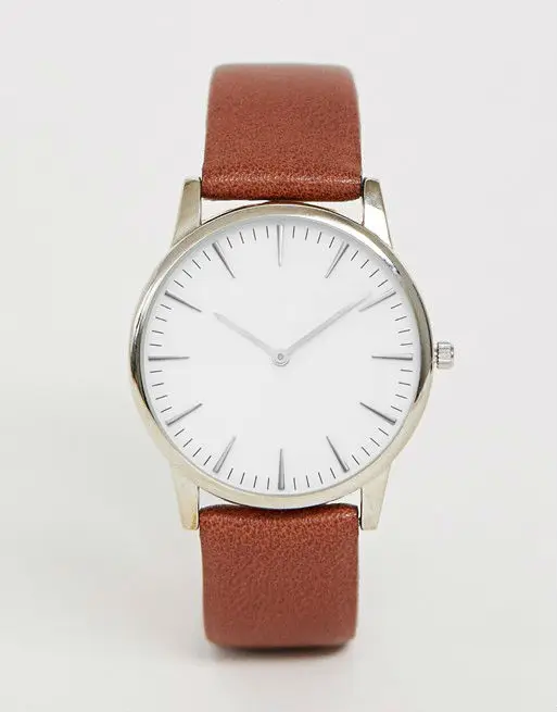 

Best Selling Simple Clock Fashion Luxury Silver Pu Black Brown Ladies Watch Leather Quartz Watches Reloj Mujer Relogio Femino