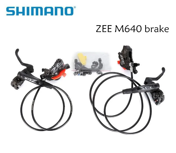 SHIMANO ZEE M640 4 Piston Metal Cooling Fins Hydraulic Disc Brake MTB Mountain Bike Front & Rear Lever and Caliper Bicycle parts SHIMANO ZEE M640 4 Piston Metal Cooling Fins Hydraulic Disc Brake MTB Mountain Bike Front & Rear Lever and Caliper Bicycle parts