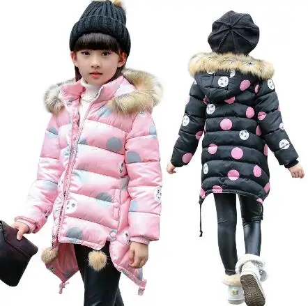 

Winter Children's Clothing Kids Down Cotton Outerwear For Girls Wadded Jacket Child Warm Thick Hooded Coat Parka