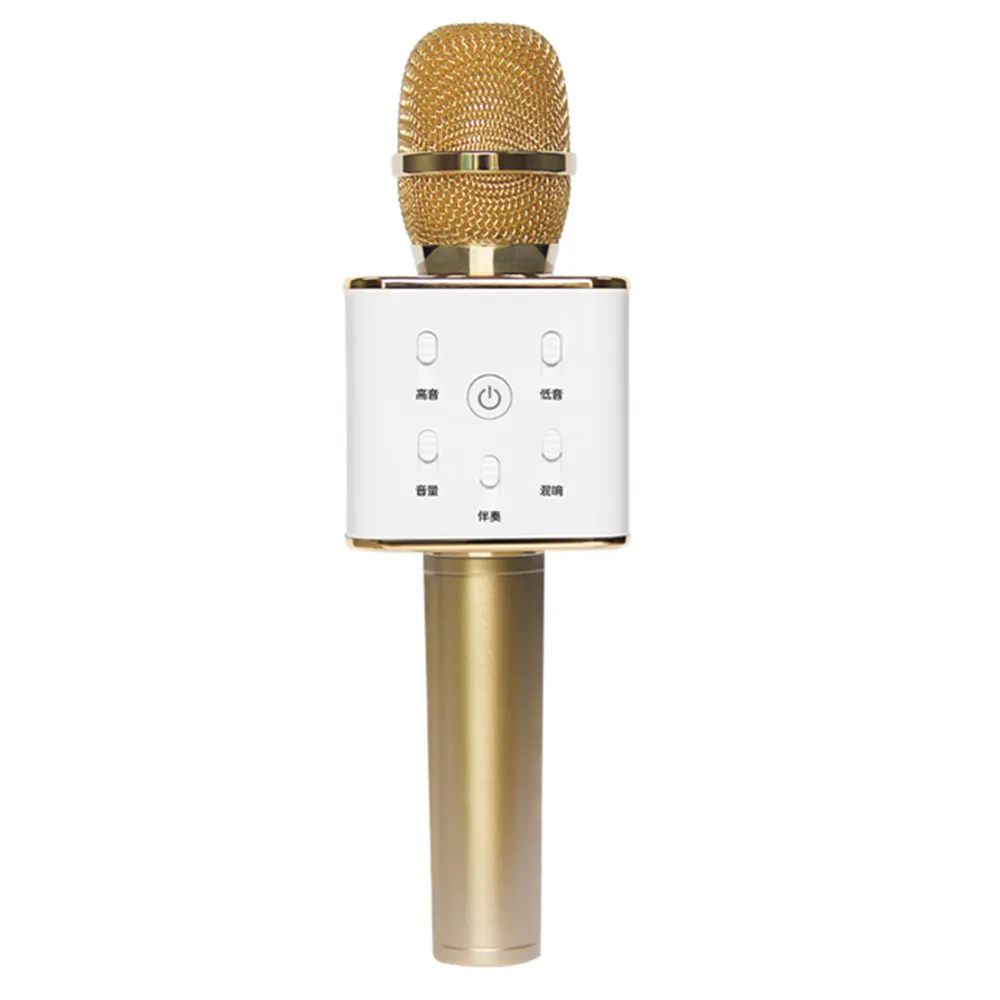 

Professional Singing Q7 Wireless Microphone Handheld KTV Mike Speaker Bluetooth Connect Recording Sounds For Phone Upgrade Mixer