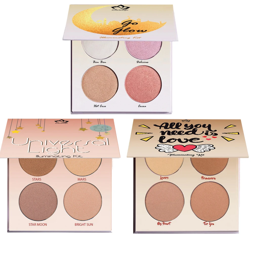 

Aurelife maquiagem Bronzers Highlighter iluminador Shimmer Powder Glow Kit Makeup Eyehsadow Pallete Makeup Beauty Cosmetics
