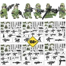 150+ шт военный крест огненные войско армейские солдатики кирпичи фигурки-пистолеты оружие спецназ строительные блоки игрушки для мальчиков