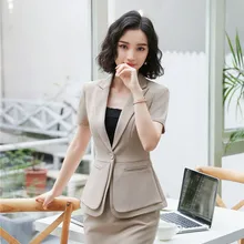 Стиль летний короткий рукав деловой костюм с юбкой 2 шт топы и юбки для женщин офисная одежда комплекты одежды для работы