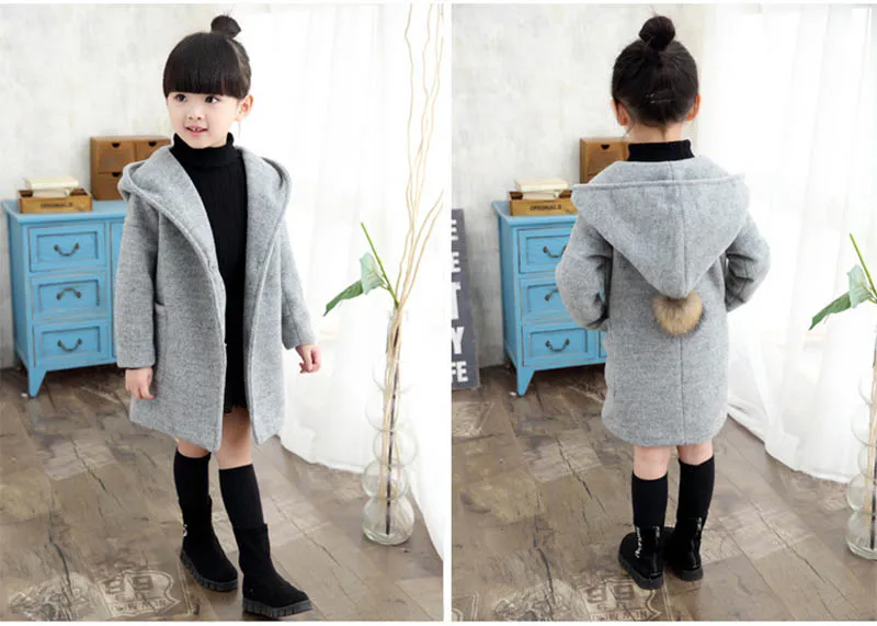 Girls coats trench jacket kids winderbreaker spring outerwear (8)