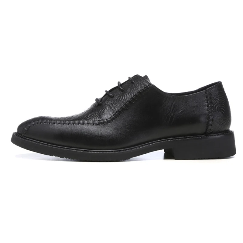 À Jacaré Festa Feitos Preto Mão Do Redondo Vestido Calçados Ss16 Homens Couro Oxfords Dedo Homem De Moda Pé Genuíno Banquete Casamento Dos Formal Sapatos qwWX7ngvI