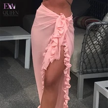 Tobinoone шифоновые юбки, сексуальные пляжные женские юбки, летние бикини, накидка, парео, пляжные юбки, асимметричное полотенце