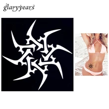 1 шт. боди-арт аэрограф татуировка-картина трафарет в виде восьмиугольника с Fly-резак, с аппликацией в виде индийская хна Водонепроницаемый тату Стикеры трафарет G17