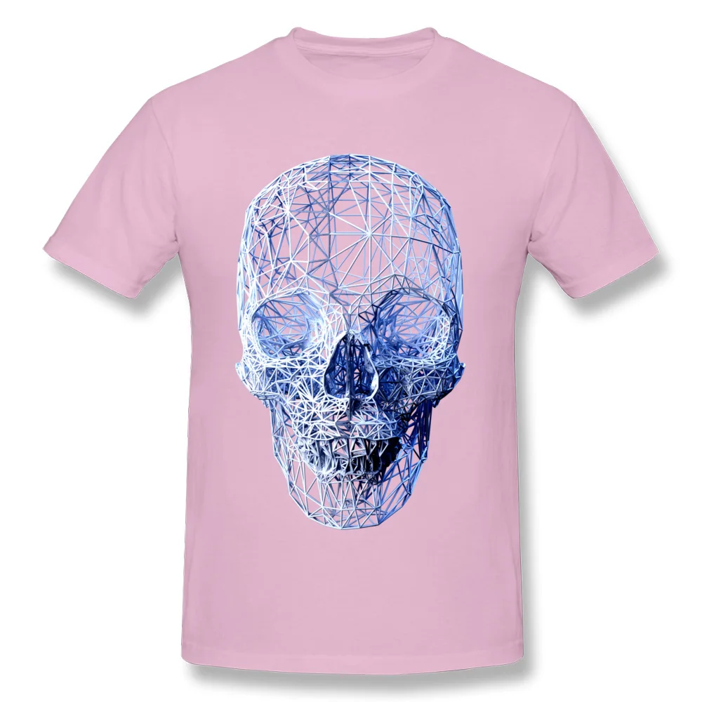 Wired Skull Fitness Tight NEW YEAR DAY Cotton Fabric Crewneck Men Tops T Shirt Group T Shirt Brand Short Sleeve T Shirt Wired Skull pink