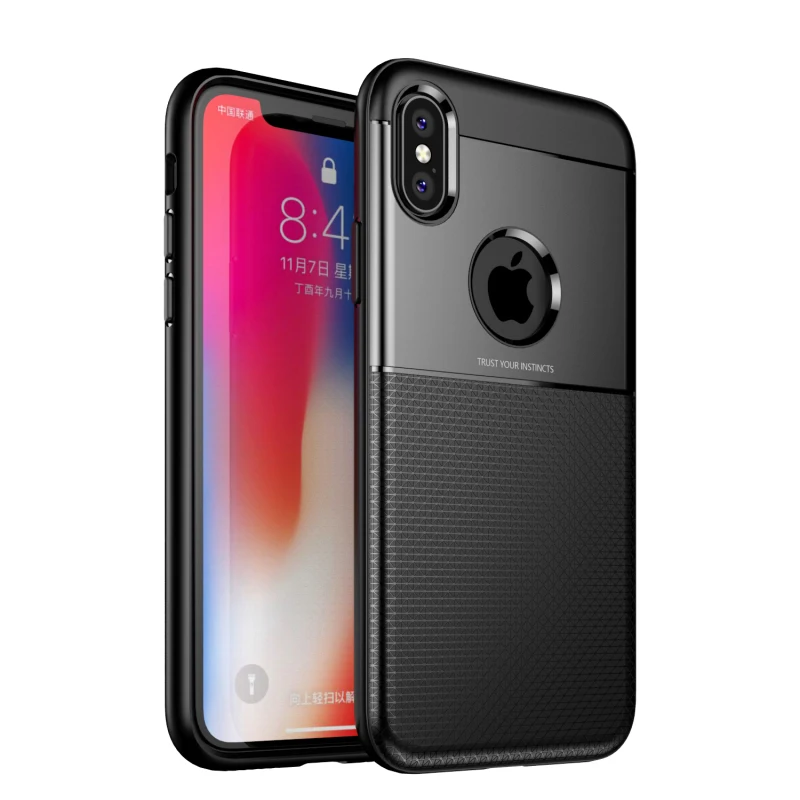 for iPhone X case luxury TPU+PC material back soft case