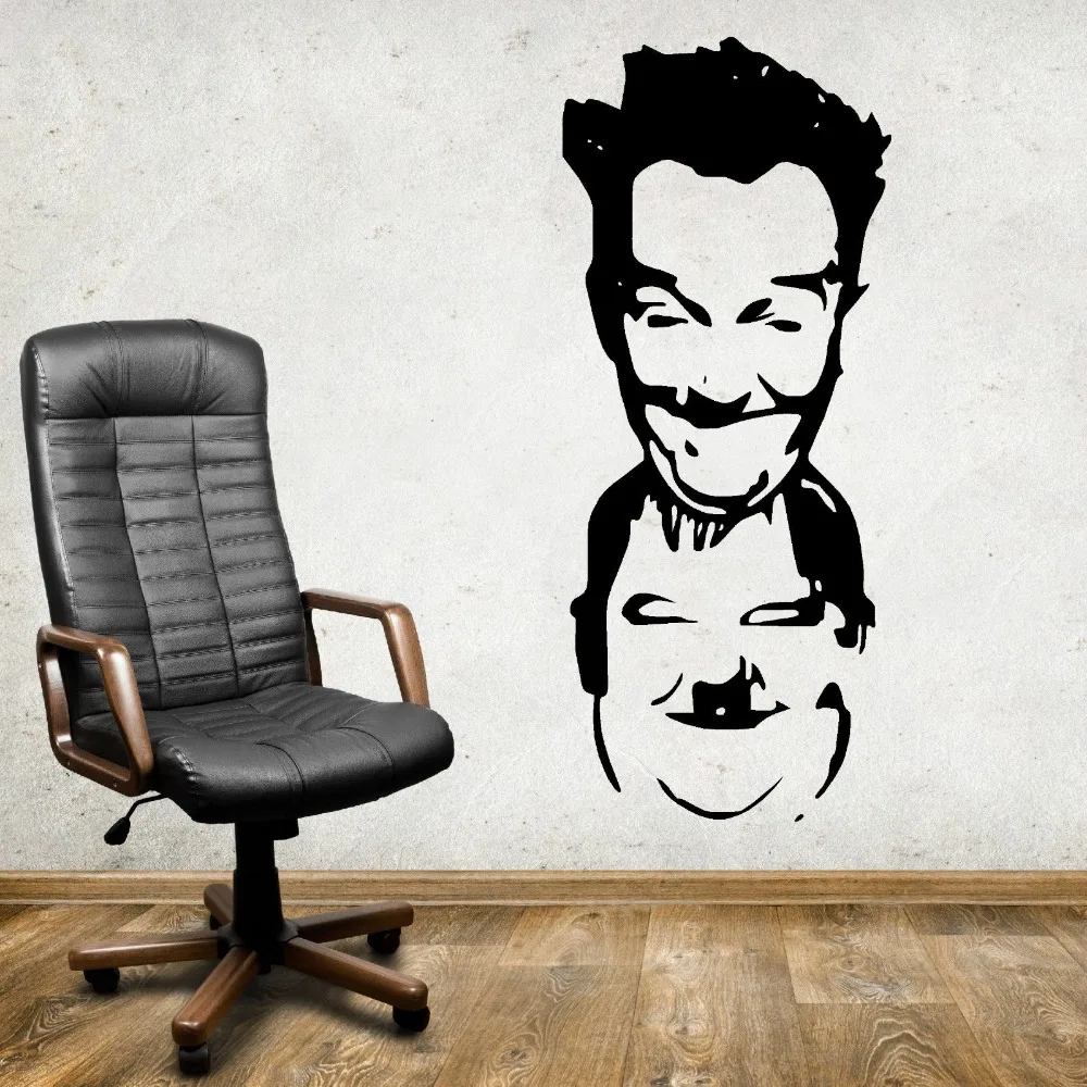

LAUREL AND HARDY COMEDY Vinyl wall art sticker decal adesivo de parede Fashion Mural Vinyl Wall Stickers For Living Room D519