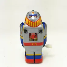 Античный Стиль Олово игрушки Роботы wind up игрушки для детей home decor металла ремесло MS493 мини робот 3 шт. в много