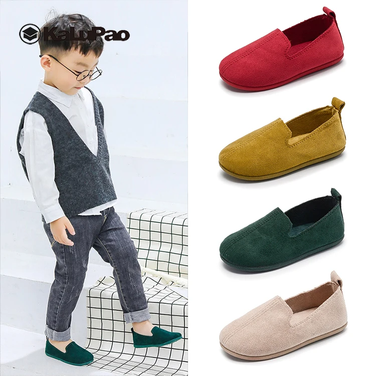 

New Arrive Shoes Baby Girl Solid Color Slip On Flat Shoes Soft Soled Comfortable Girls Peas Shoe Casual shoe Yellow Green Beige
