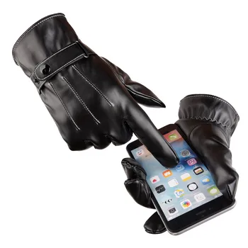

2019 Hot Winter Glove Men Luxurious Leather Winter Super Driving Warm Gloves Protect Hands Winter Warm Accessories #15