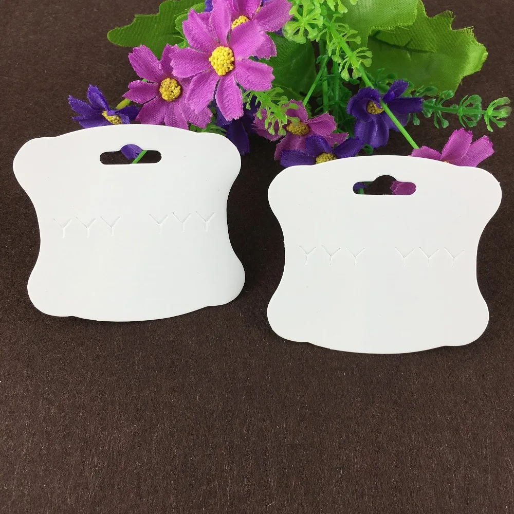 

Simple Style White Blank Paper Cardboard for Women Fashion Stud Earrings Jewelry Displays Cards 200Pcs/Lot 7.5*6.7cm Charm Card