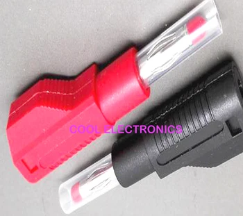 

50pcs 4mm Stackable Full Insulated Banana Plug Solder Copper Connector Male Test Cable Leads