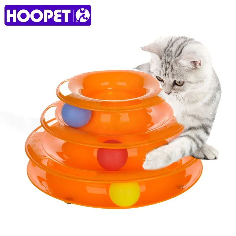 HOOPET Cat Toy Three Layers Round Pet Dog Ball Interactive Puzzlecat toycat puzzletoy cat