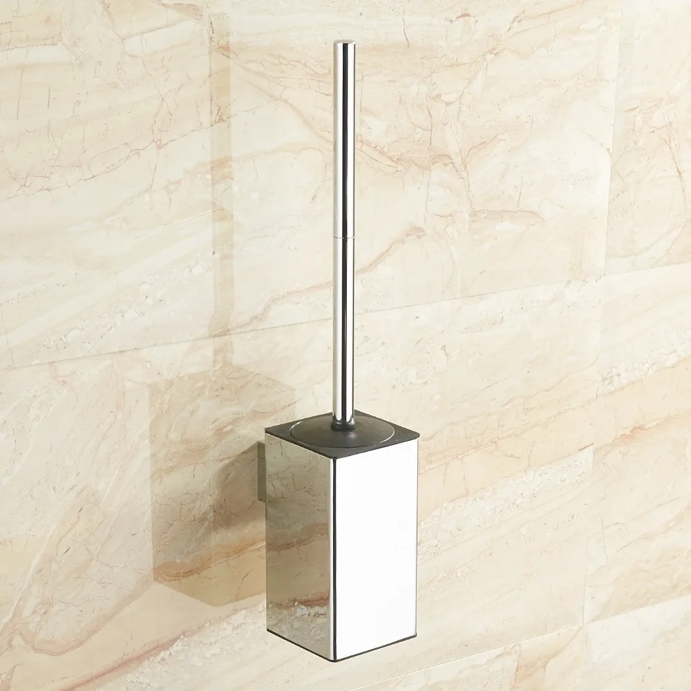 

304 Stainless Steel Toilet Brush black Bathroom Cleaning brush Holder With Toilet Brush wall mount