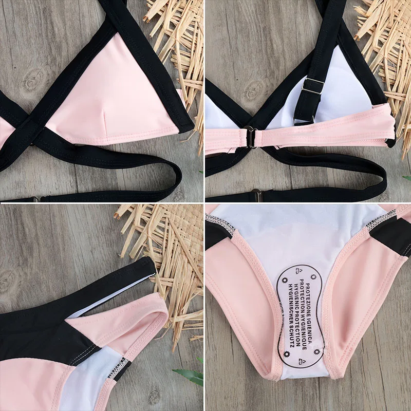 Summer Pink Plus Size Bikini Set Swimwear Women Push Up Bikinis 2018 Bathing Suit Sexy Cut Out Beach Wear Cross Swimsuit Biquin Summer Pink Plus Size Bikini Set Swimwear Women Push Up Bikinis 2018 Bathing Suit Sexy Cut Out Beach Wear Cross Swimsuit Biquin