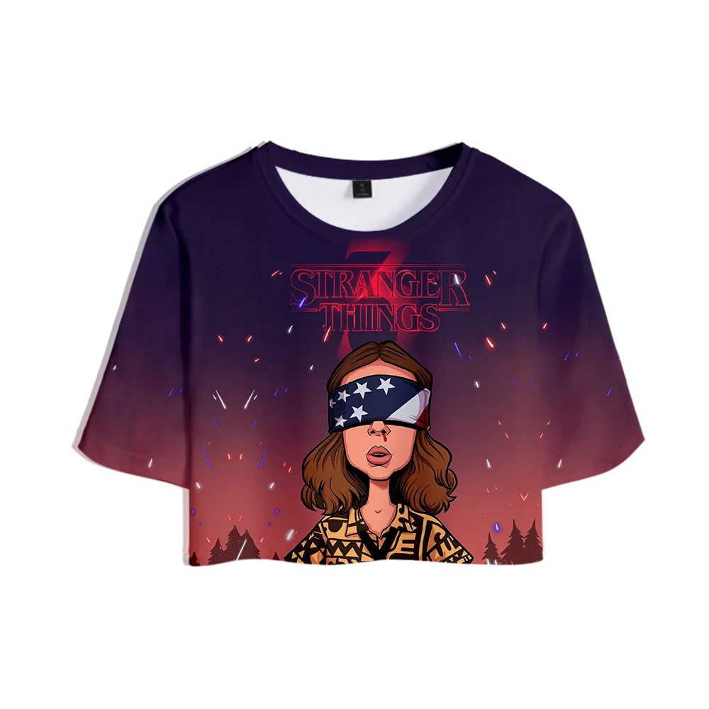 

2019 Horror TV series Stranger Things Season 3 NEW 3D print Tops Girl Short t-shirt Women Sexy Sale Casual T shirt Clothes