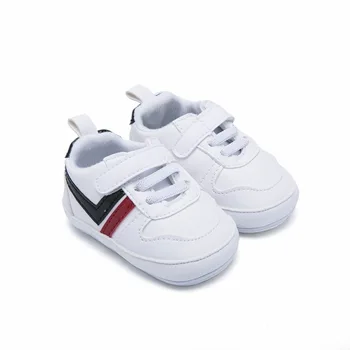 

Kids Baby Boys Breathable Striped Print Anti-Slip Shoes Sneakers Soft Soled Walking Shoes First Walkers