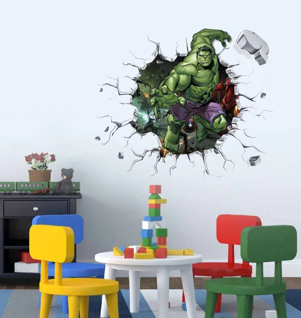 El hulk aplastado etiqueta de la pared para el hogar sala de estar