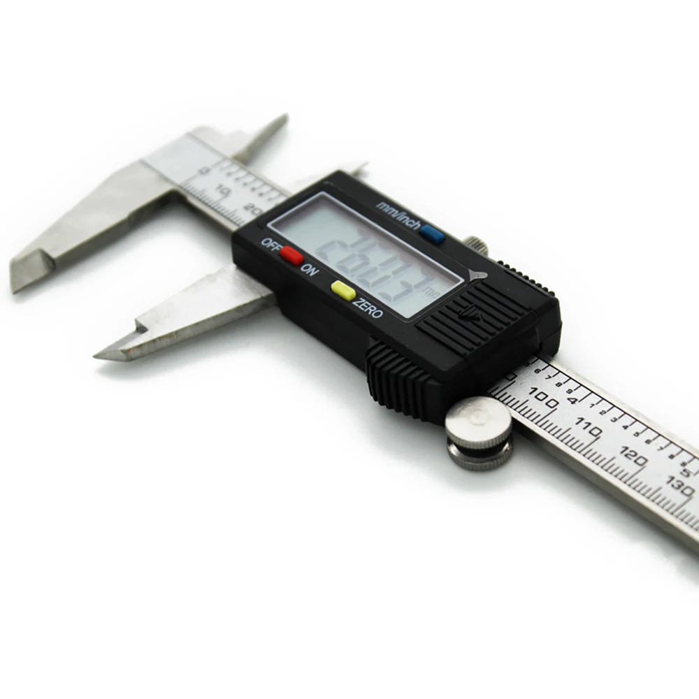 Электронный цифровой штангенциркуль 150 мм из нержавеющей стали, микрометр 6 дюймов, ЖК-измерительная линейка, инструмент с пластиковой коробкой