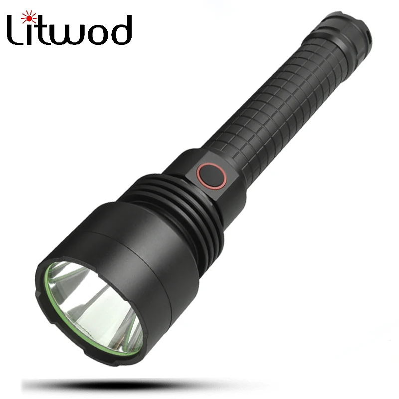 

Litwod Z201512 LED flashlight 10000 lumens XH P50 torch For 18650 / 26650 Battery Aluminum alloy Tactical defense Lantern