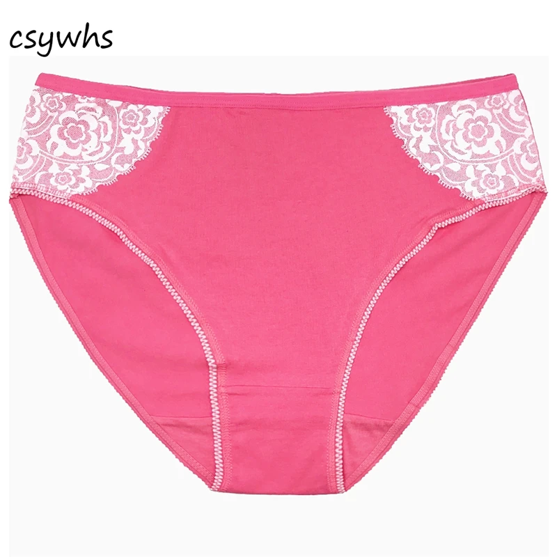 CSYWHS 4pcs Women Plus Size Panties Lace Panties Sexy Lingerie High