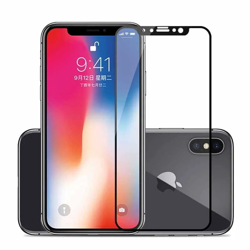 Защитное стекло для iPhone X XR полноэкранная защита закаленное Xs Max xmax 3D|Защитные