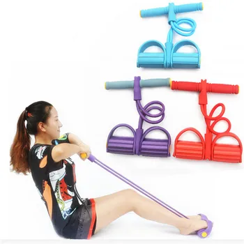 

2016 NEW Fitness Resistance Bands Yellow Pedal Exerciser Dynamic Pedal Bodybuilding Expander Latex Tube Foot Elastic Pull Rope