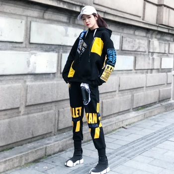 

Sports leisure suit Female Office Lady Loose Casual Women Sports Leisure Suit 2019 Newest Hot Sale Women fashion Two-piece set