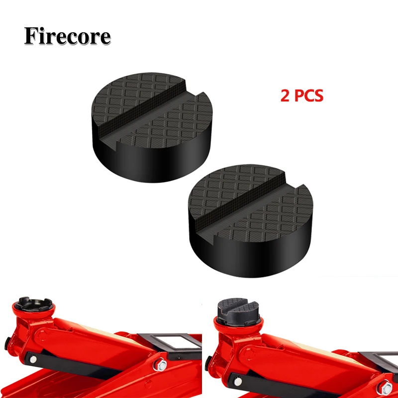 Koop Firecore 2 stks Auto Rubber Pad Hydraulische Black Jack Pad Disk Ingelaste Frame Rail Vloer Auto Jacks Tool