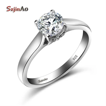 

Szjinao Butterfly Ring White Gold Color Engagement Jewelry Rings for Women Zircon 925 Sterling Silver Wedding Jewelry Wholesale