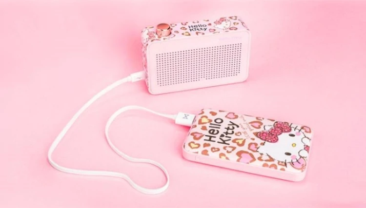 Emie hello kitty Радио беспроводной Bluetooth динамик Maiden розовый ретро стерео музыкальная шкатулка портативный плеер MR04 подарок для девочек