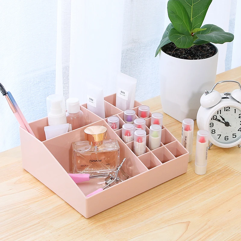Simple desktop cosmetic storage box Plastic multi-layer dressing table lipstick skin care products finishing | Дом и сад