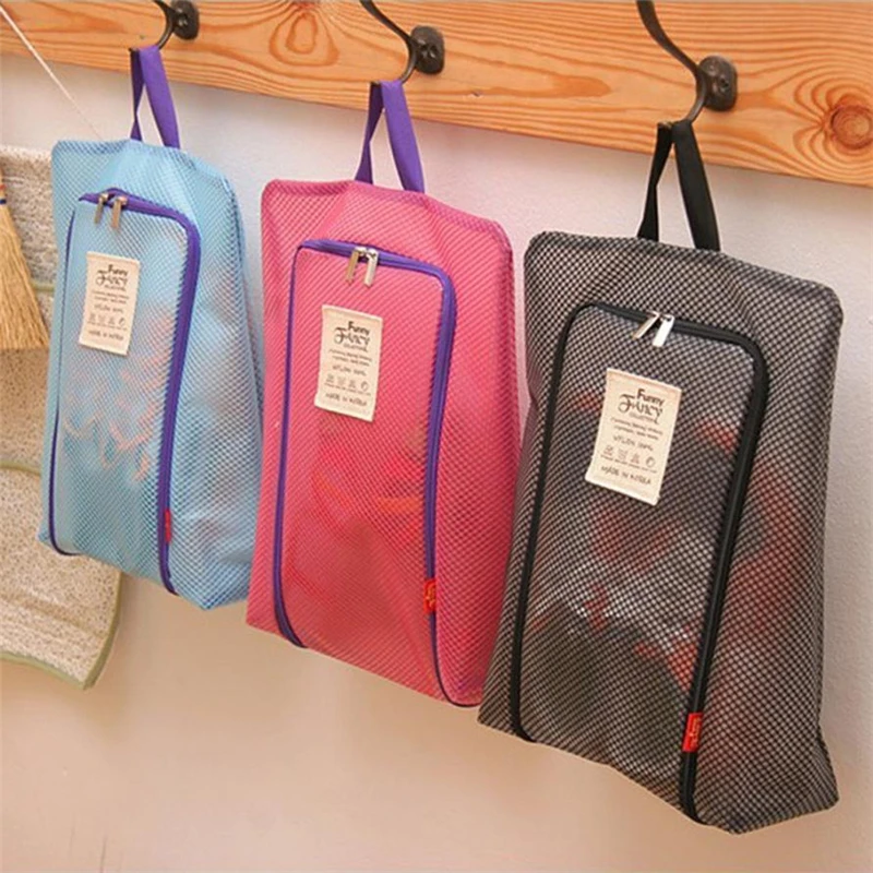  New Creative Durable Reuse Portable Travel shoe bag Zip view window Pouch Storage waterproof Organizer easy carry hot saleC022602