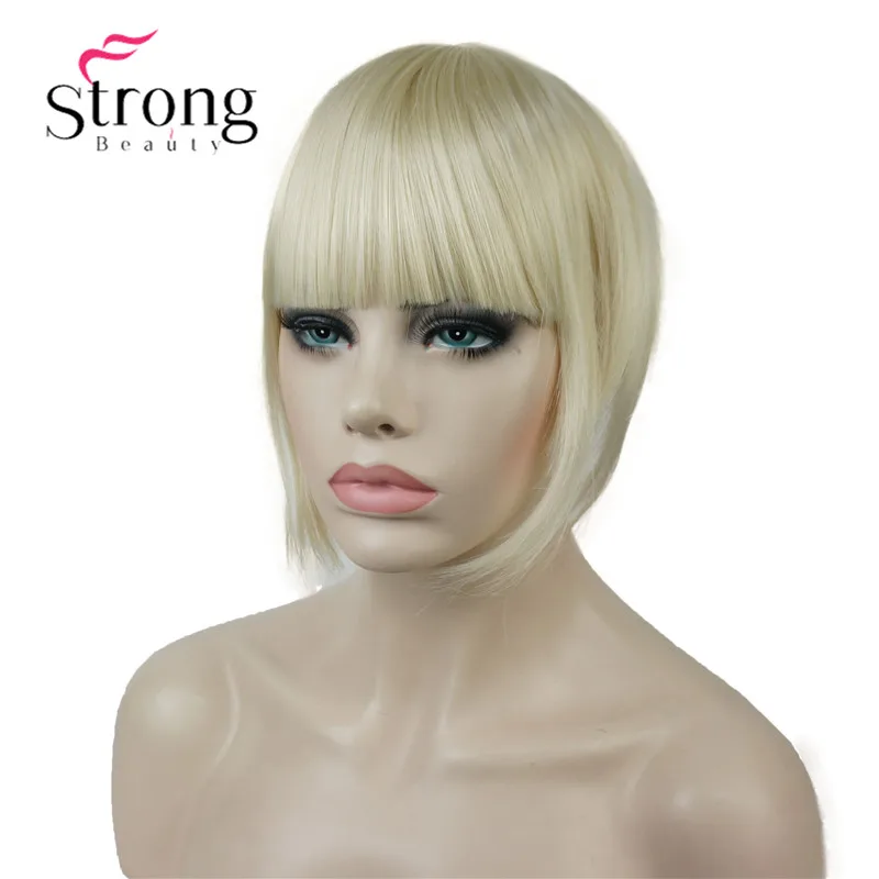 StrongBeauty, синтетические волосы, тонкие, аккуратные, воздушные челки, на заколках, с бахромой, передние волосы, Висячие челки, волосы для наращивания, шт., цвет на выбор