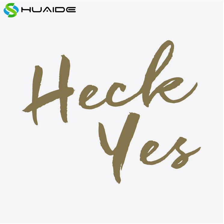 Heck Yes Words Wall Stickers Home Deocr Living Room Bedroom Wall Art