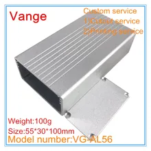 2 шт./лот портативная коробка для литья под давлением 55*30*100 мм 6063-T5 алюминиевый корпус diy проектная коробка для Электрическая печатная плата устройства