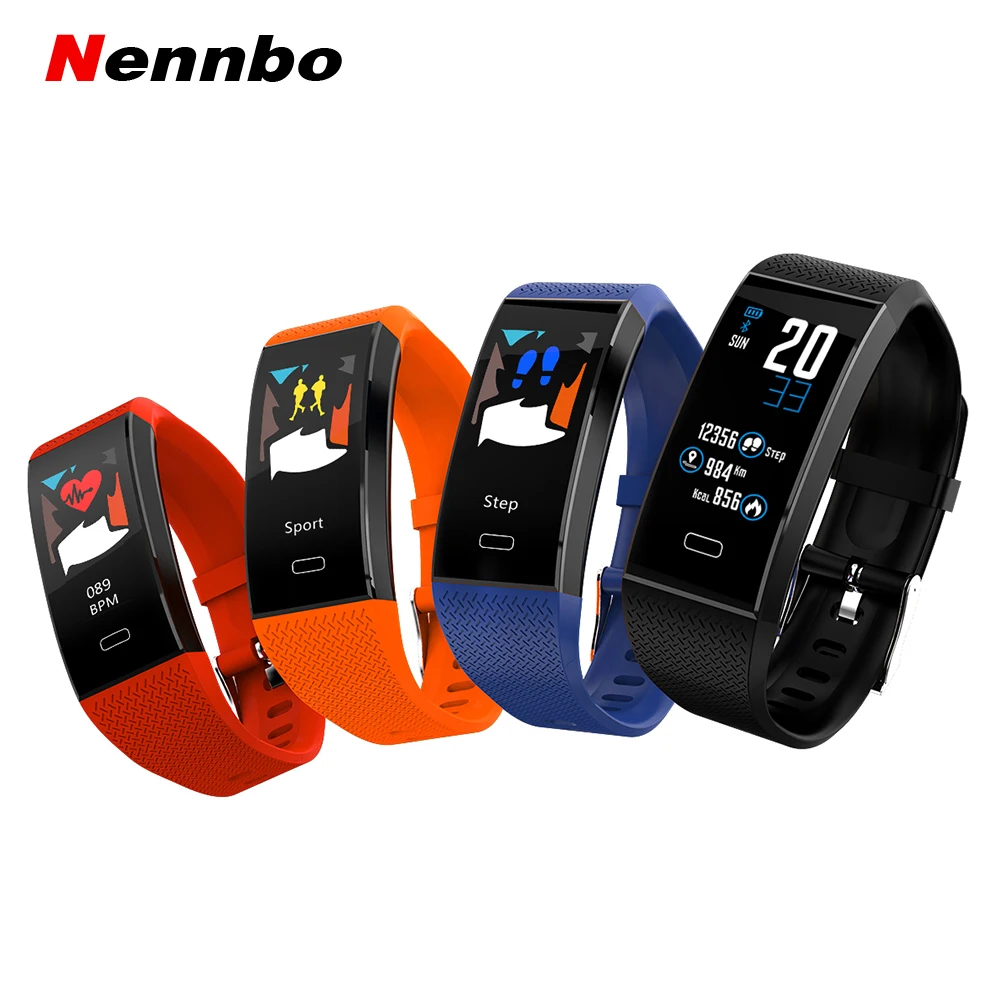 

Nennbo Smart Bracelet Fitness Band Wristbands Pedometer Heart Rate Blood Pressure Oxygen Monitor Sports Tracker PK Mi band 3