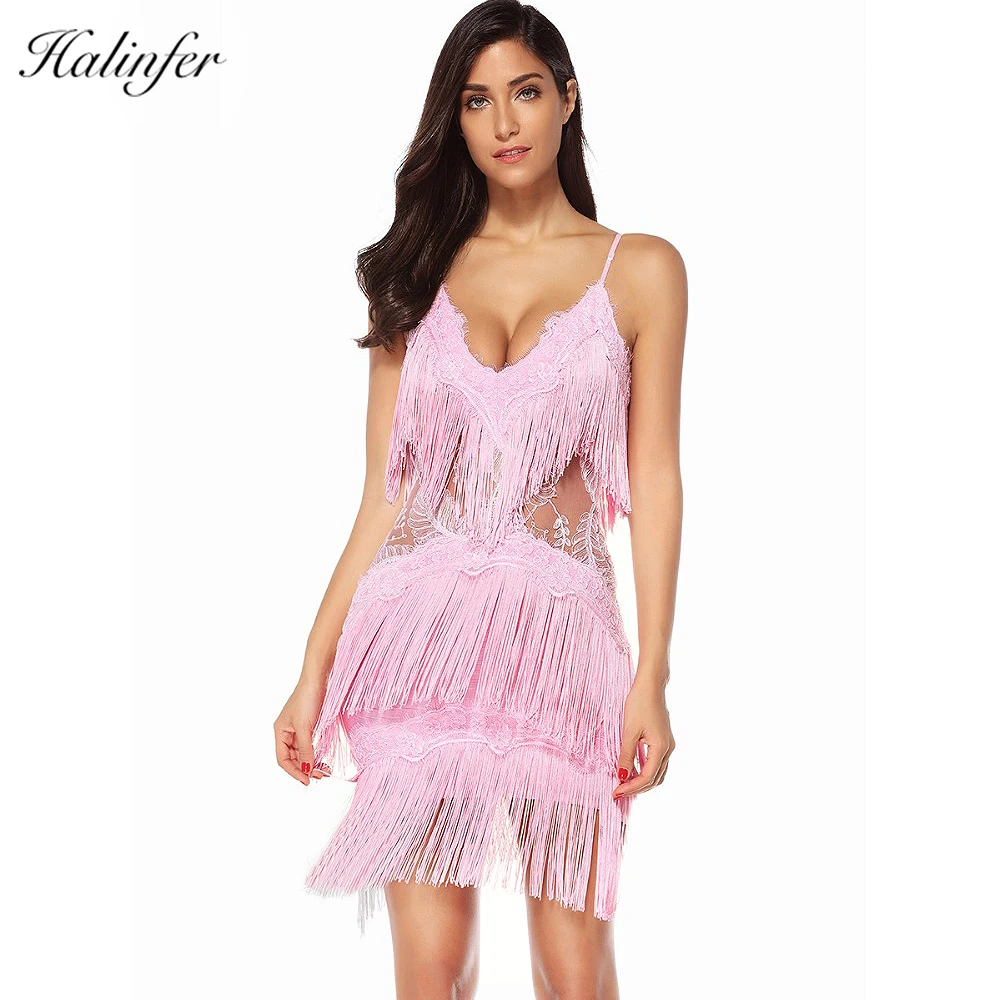 Senhora-Uniq-Tassel-Backless-Vestidos-V-Neck-Mini-Bodycon-Vestidos-das-Mulheres-Clube