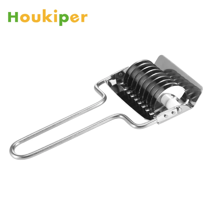 

Houkiper Stainless Steel Noodle Rolling Cutter Spice Chopper Onion Knife Muitifunction Mincer Pasta Wheel Cutter Sharp Blade